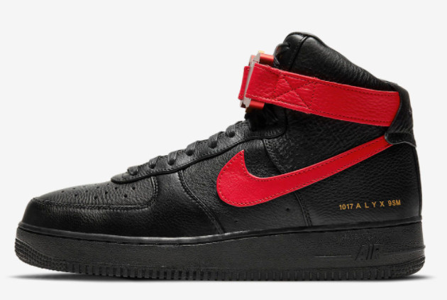 Alyx x Nike Air Force 1 High Black/University Red - CQ4018-004