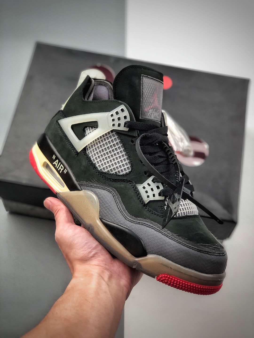 Off-White x Air Jordan 4 Retro Black CV9388-001