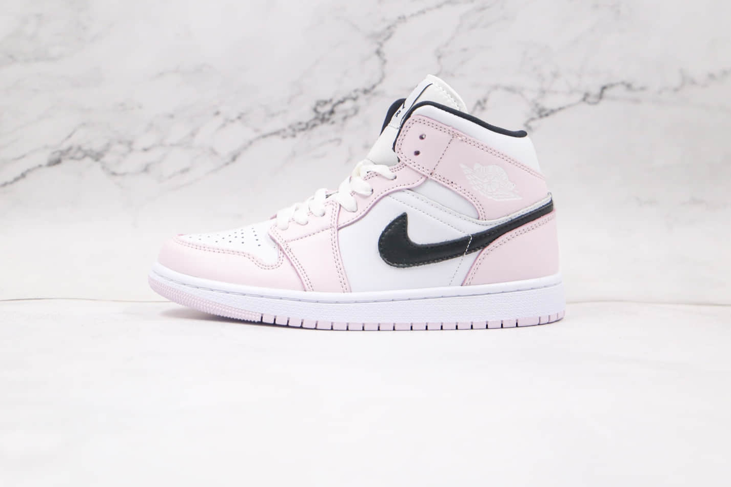 Nike Air Jordan 1 Mid White Pink Black BQ6742-500 - Stylish Statement Sneakers