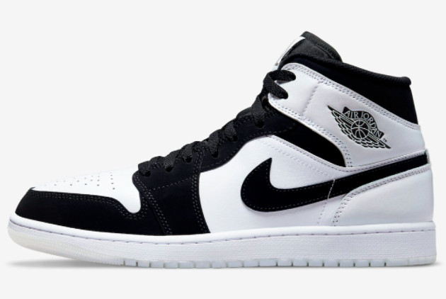Air Jordan 1 Mid 'Diamond' White/Multi-Color-Black DH6933-100: Stylish Sneakers in White with Multicolored Accents