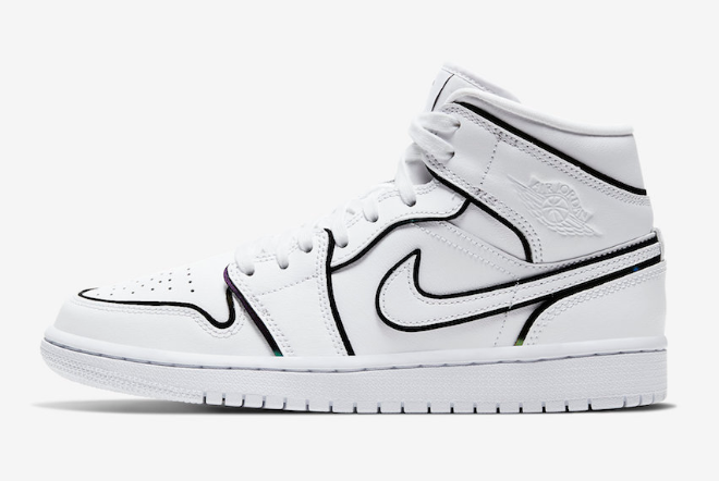 Air Jordan 1 Mid SE 'Reflective Trim' CK6587-100 - Sleek & Stylish Sneakers