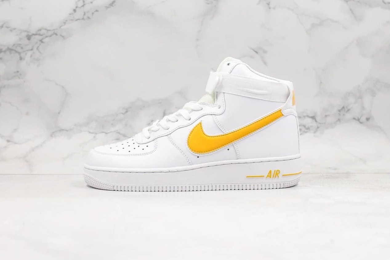Nike Air Force 1 High '07 'White University Gold' AT4141-101 - Premium Sneaker Upgrade