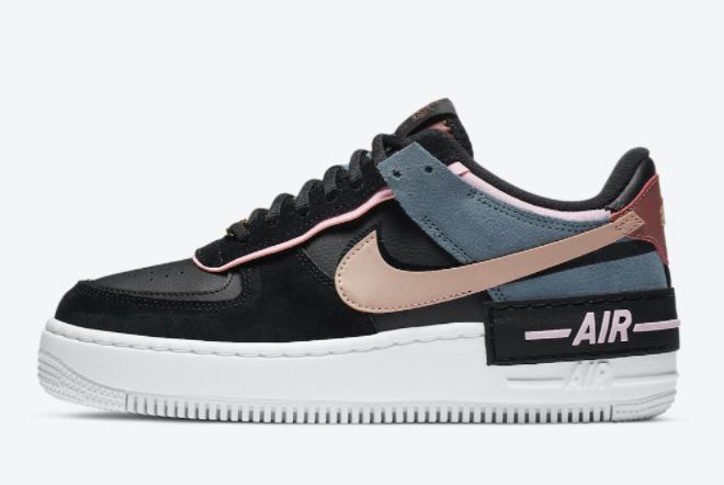 Nike Wmns Air Force 1 Shadow - Black/Light Arctic Pink - CU5315-001