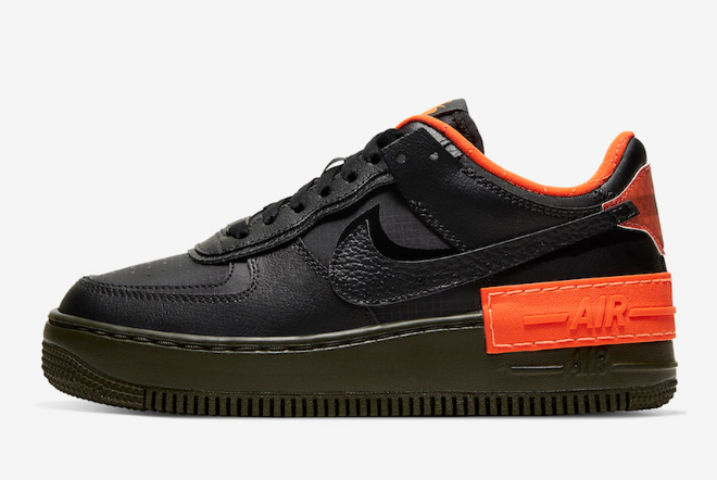 Nike Air Force 1 Shadow Halloween Black Orange CQ3317-001 - Stylish and Spooky.