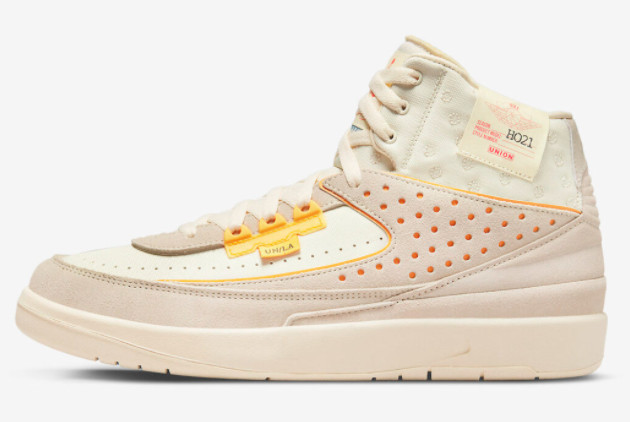 Union x Air Jordan 2 'Rattan' Rattan/Siren Red-Beach-Orange Peel DN3802-200 - Limited Edition Collab with Premium Aesthetic