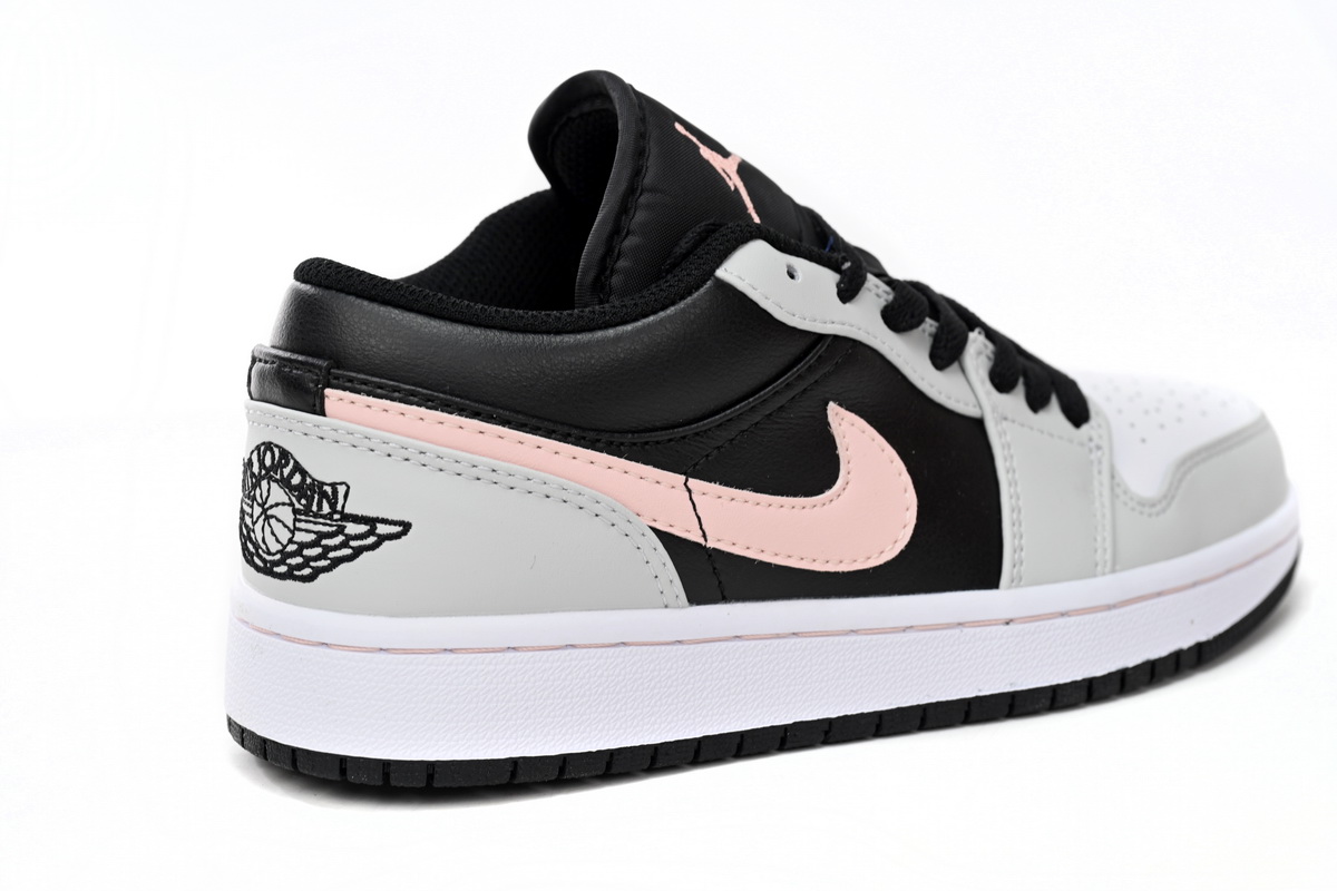 Air Jordan 1 Low 'Grey Fog Bleached Coral' 553558-062 - Stylish and Trendy Sneakers for Men and Women