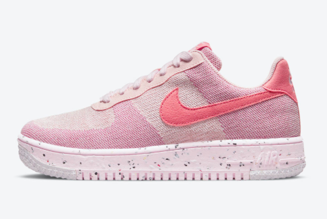 Nike Wmns Air Force 1 Crater Flyknit Pink DC7273-600 - Stylish and Sustainable Women's Sneakers