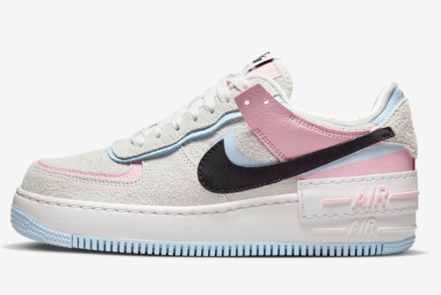 Nike Air Force 1 Shadow 'Hoops' Grey/Pink-Blue DX3358-100 - Stylish and comfortable women's sneakers