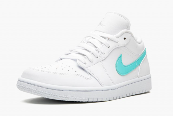Air Jordan 1 Low White Multi-Color Swoosh CW7033-100 - Sleek and Stylish Sneakers