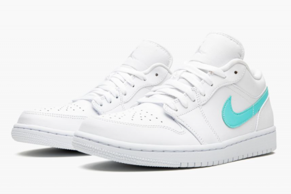 Air Jordan 1 Low White Multi-Color Swoosh CW7033-100 - Sleek and Stylish Sneakers