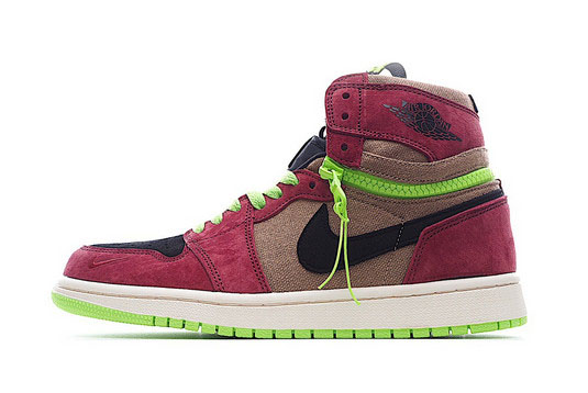 Air Jordan 1 High Switch Red Brown Green Black CW6576-600 - Trendy Sneakers for Men
