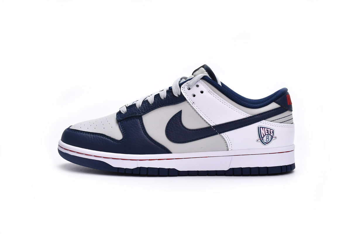 Nike SB Dunk Low EMB NBA 75th Anniv Brooklyn Nets Grey Fog Blue Void DD3363-001