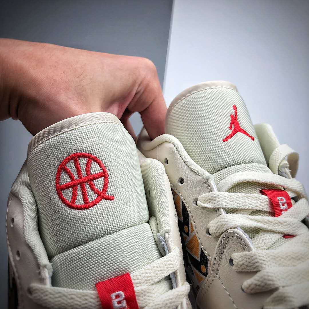 Air Jordan 1 Low White Red Black CJ4152-101 | Multi Color Stylish Sneakers