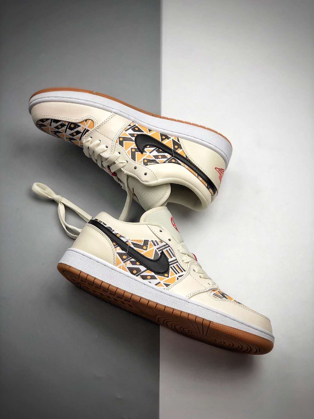Air Jordan 1 Low White Red Black CJ4152-101 | Multi Color Stylish Sneakers