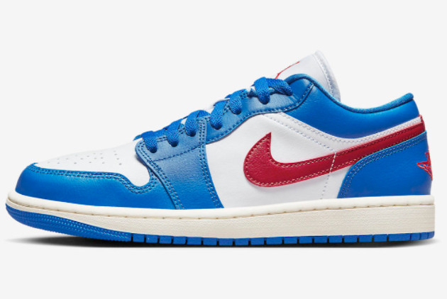 Air Jordan 1 Low 'Sport Blue' - Sport Blue/Gym Red-White-Sail DC0774-416: Shop Now!