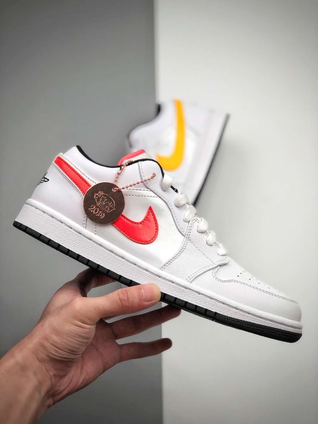 Air Jordan 1 Low 'Multi-Color Swoosh' CW7009-100: Stylish and Vibrant Sneakers