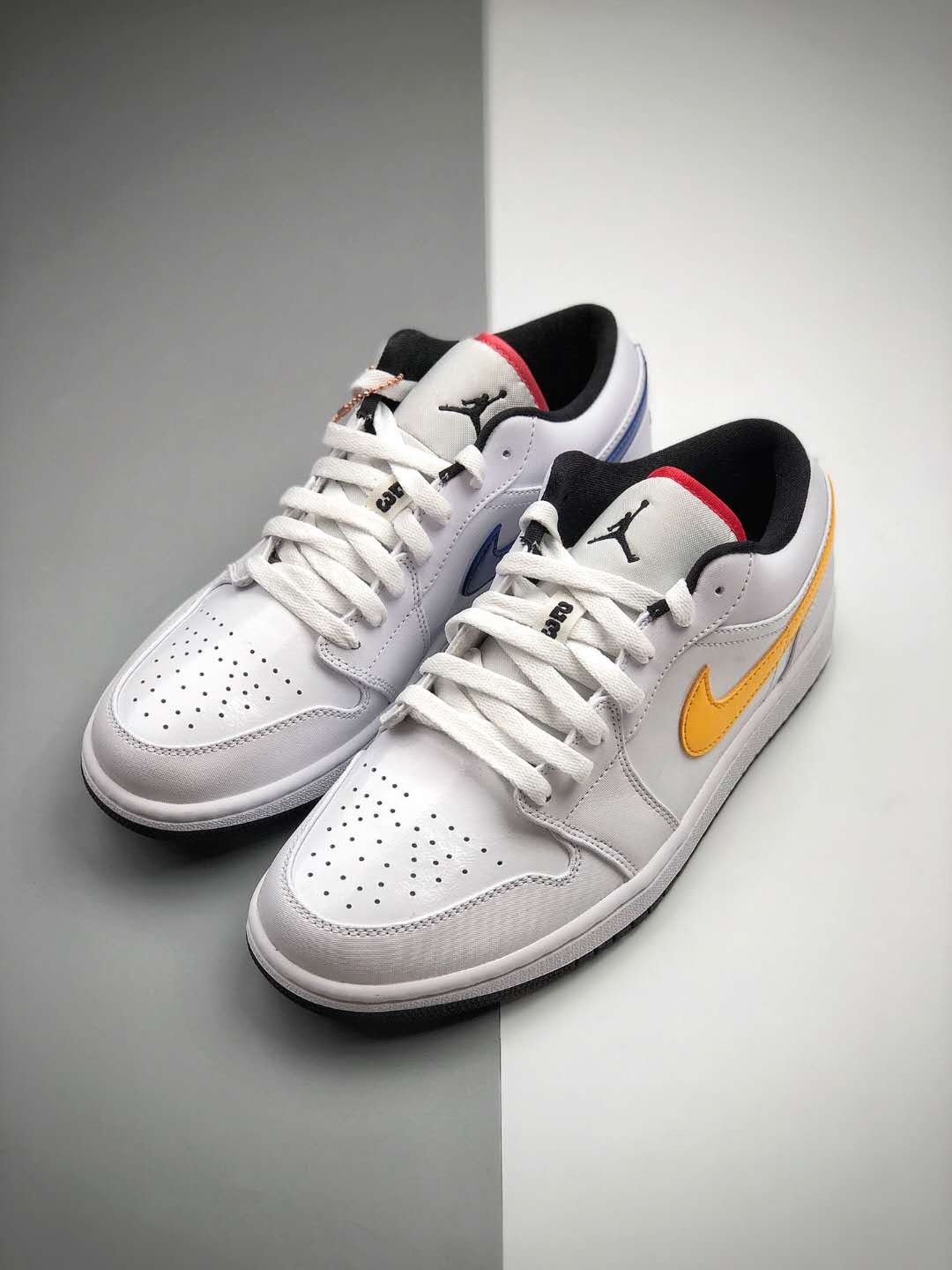 Air Jordan 1 Low 'Multi-Color Swoosh' CW7009-100: Stylish and Vibrant Sneakers