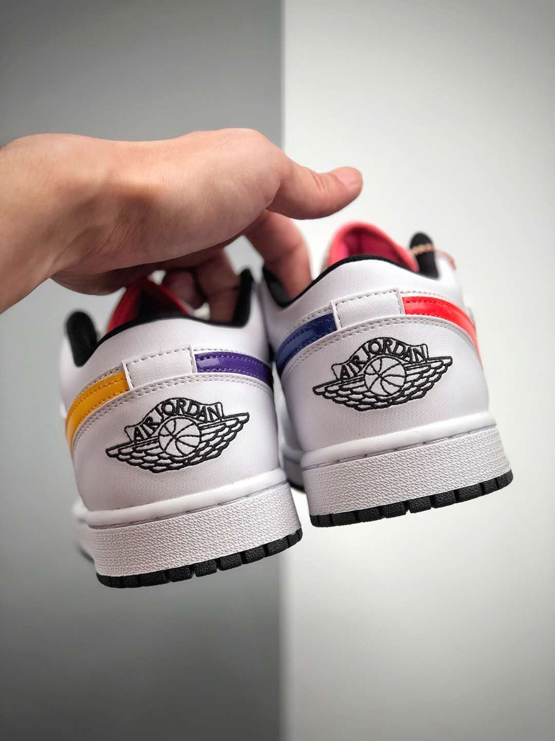 Air Jordan 1 Low 'Multi-Color Swoosh' CW7009-100: Stylish and Vibrant Sneakers