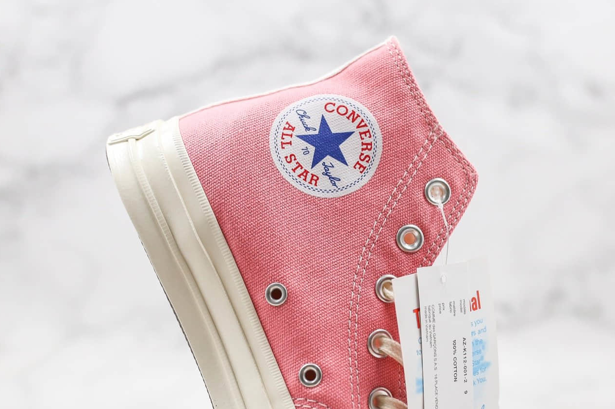 Converse Chuck Taylor All-Star 70 Hi CDG Play Bright Pink 168301C