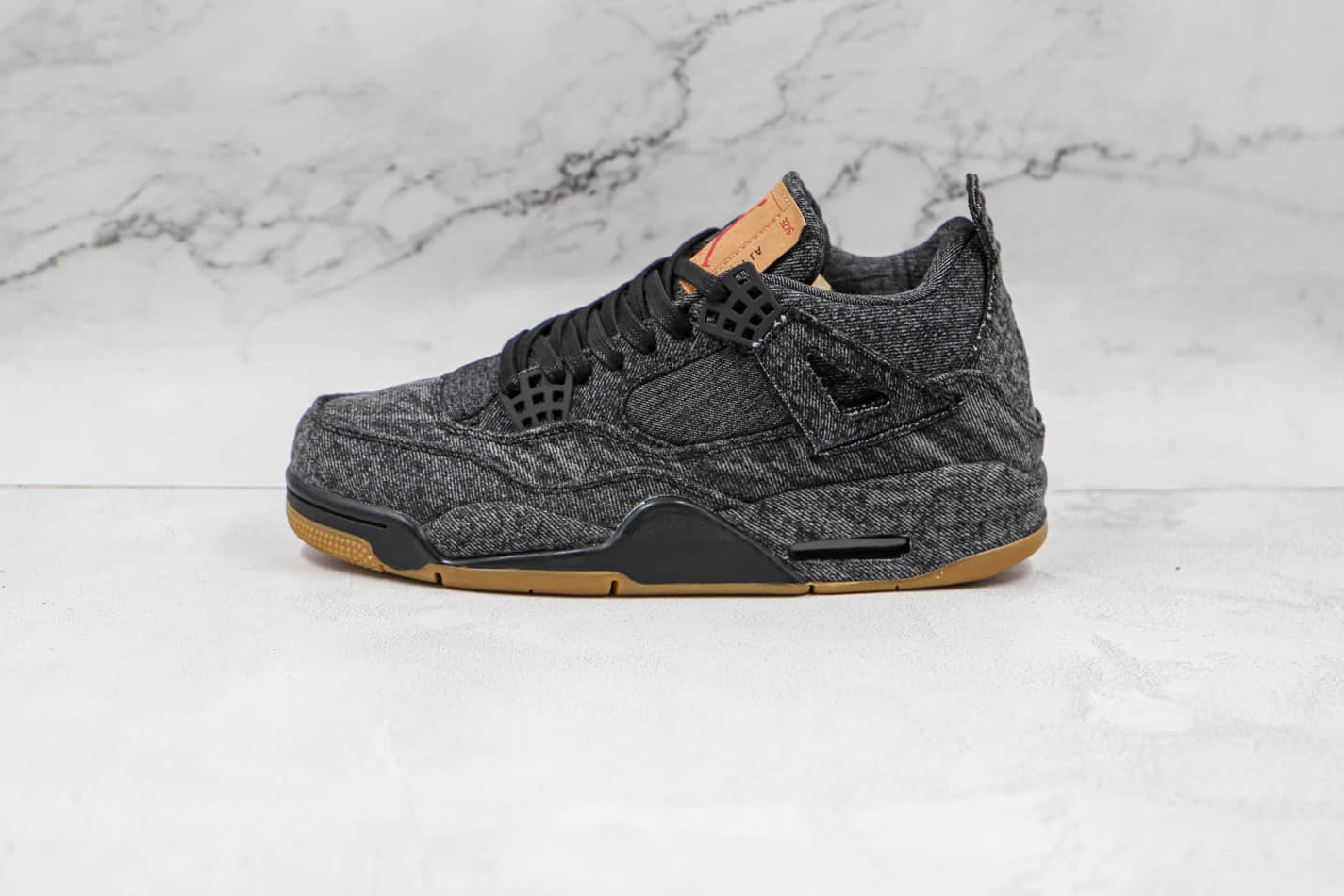 Levi's x Air Jordan 4 Retro 'Black Denim' AO2571-001