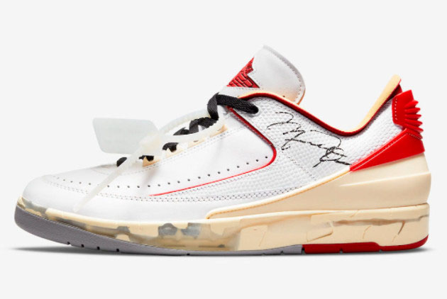 Off-White x Air Jordan 2 Low White/Varsity Red-Black DJ4375-106 | Shop Now!