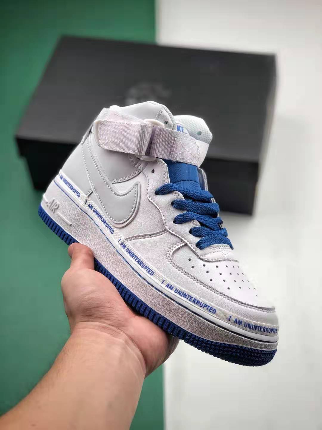 Nike Air Force 1 High MTAA QS Uninterrupted White Blue - CQ0494-600