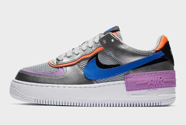 Nike Wmns Air Force 1 Shadow 'Metallic Silver' CW6030-001 - Stylish and Innovative Women's Sneakers