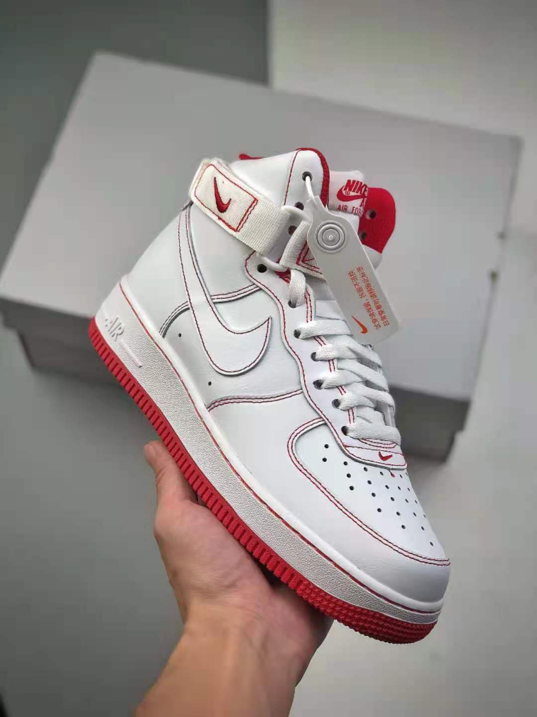 Nike Air Force 1 High '07 White University Red CV1753-100 - Buy Online