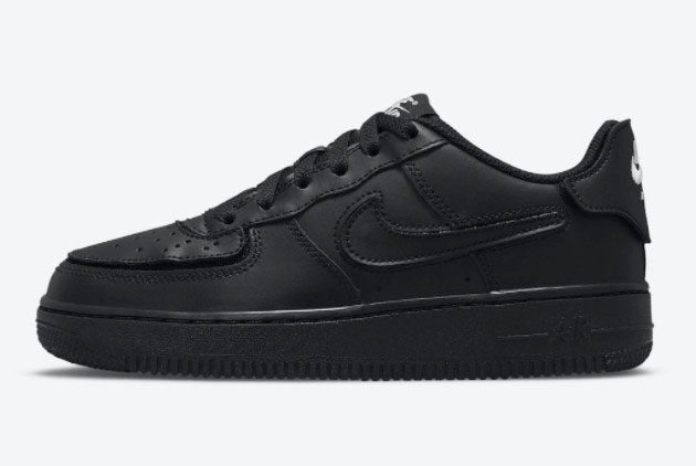 Nike Air Force 1/1 'Black Crimson' Black/Metallic Silver-White-Bright Crimson DB1856-001 - Premium Edition Available Now!