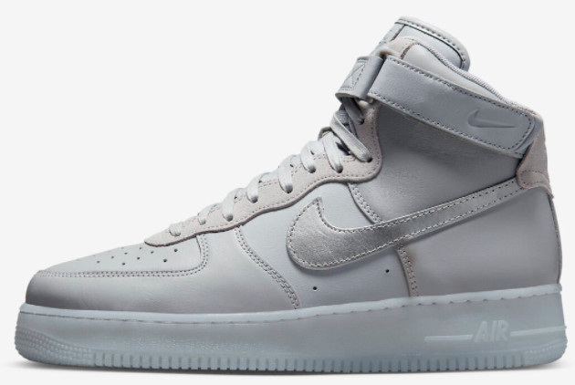 Nike Air Force 1 High Wolf Grey/Metallic Silver-Volt DZ5428-001 - Trendy & Stylish Sneakers