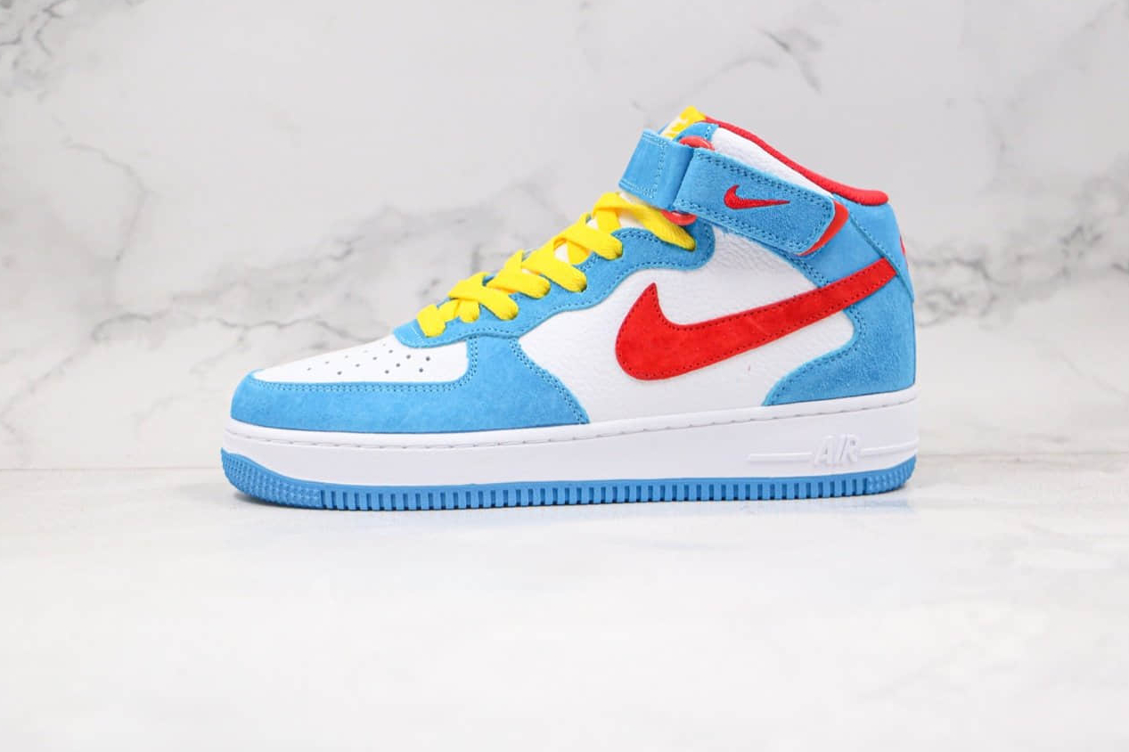 Doraemon x Nike Air Force 1 Low: White/Red/Blue Sneakers (DK1288-600)
