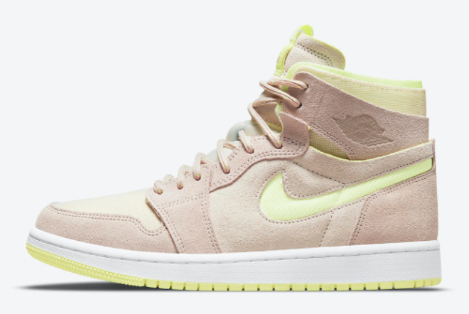 Women's Air Jordan 1 Zoom CMFT "Lemon Twist" Pearl White/Fossil-Lemon Twist-White CT0979-200