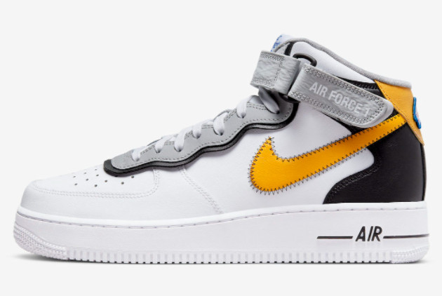 Nike Air Force 1 Mid 'Athletic Club' White/Black-Yellow DH7451-101 - Buy Now at [Website Name]