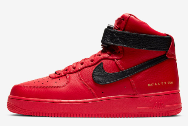 Alyx x Nike Air Force 1 High University Red/Black CQ4018-601 | Premium Collaboration Sneakers