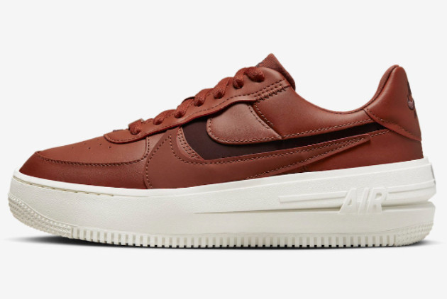 Nike Air Force 1 PLT.AF.ORM 'Mars Stone' Sneakers - Mars Stone/Sail-Burgundy Crush DJ9946-603