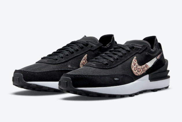 Nike Waffle One 'Leopard' Black/Multi Color-Black DJ9776-001 - Limited Edition Stylish Sneakers