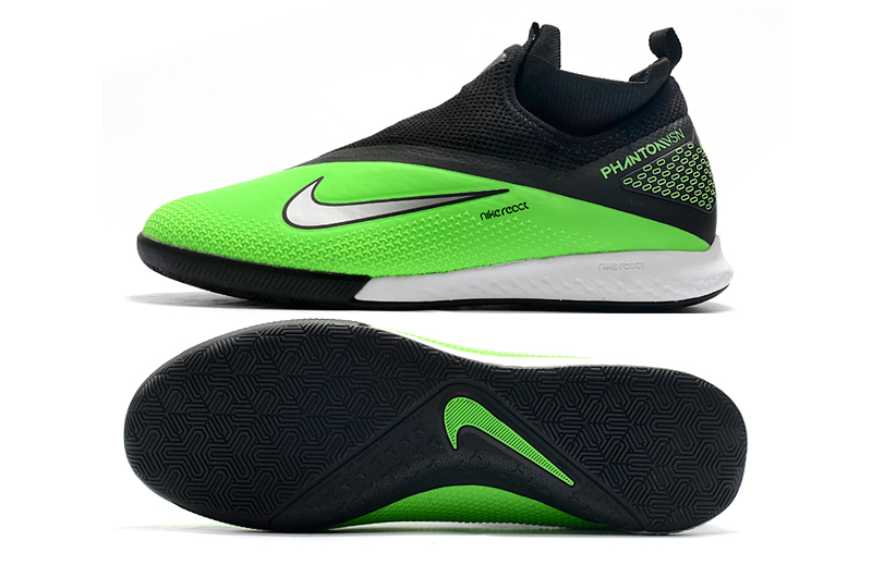 Nike React Phantom Vision 2 Pro Dynamic Fit IC - Green Black | Top Performance Indoor Soccer Shoes