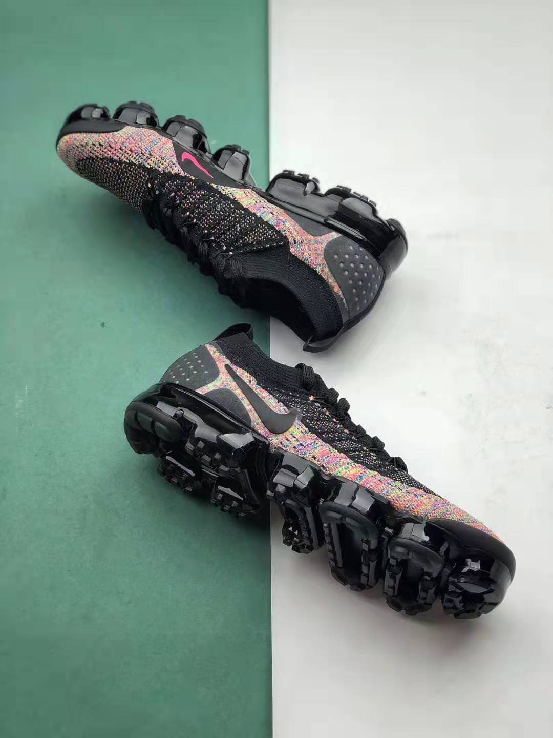 Nike Air VaporMax Flyknit 2 'Black Multi-Color' 942842-017 - Breathable and Stylish Footwear | Limited Stock