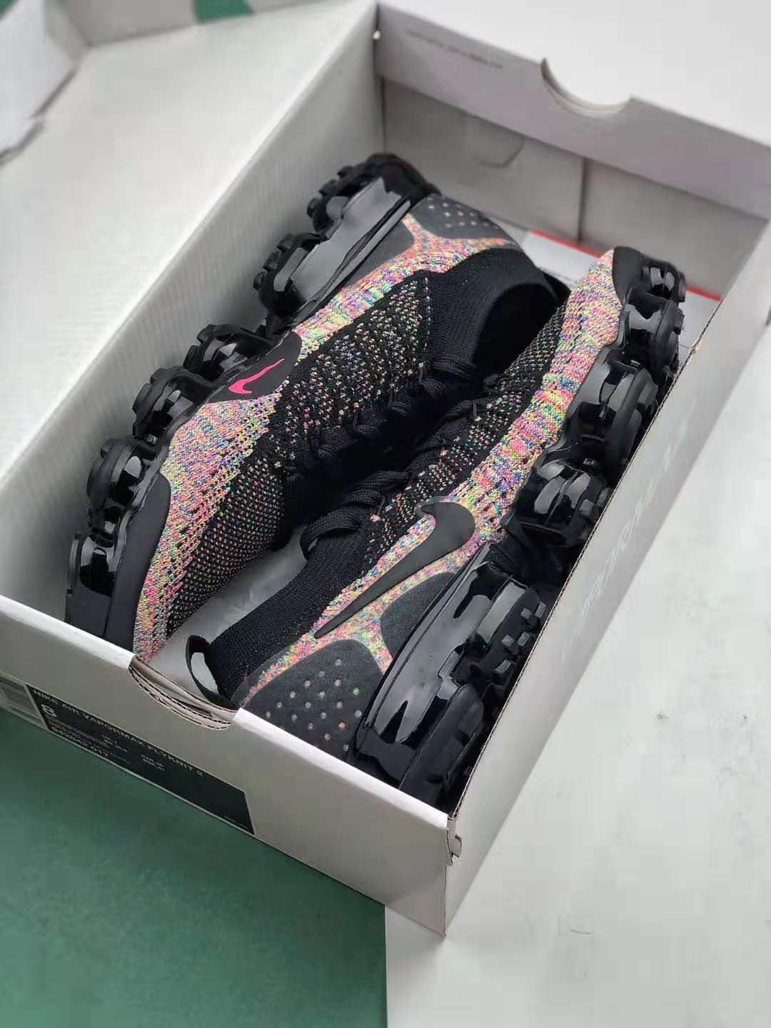 Nike Air VaporMax Flyknit 2 'Black Multi-Color' 942842-017 - Breathable and Stylish Footwear | Limited Stock