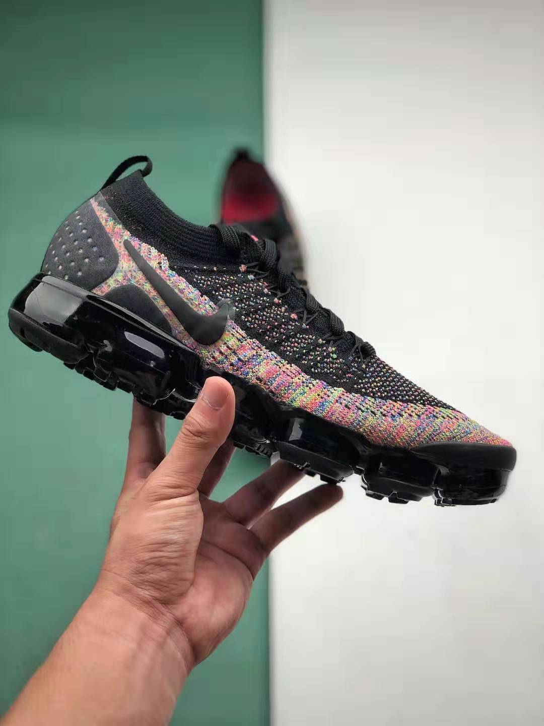 Nike Air VaporMax Flyknit 2 'Black Multi-Color' 942842-017 - Breathable and Stylish Footwear | Limited Stock