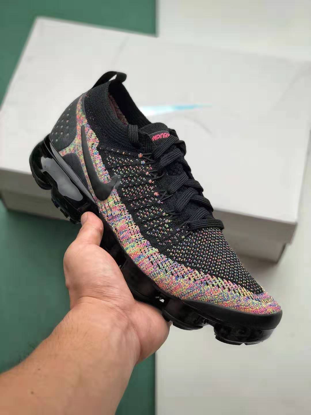 Nike Air VaporMax Flyknit 2 'Black Multi-Color' 942842-017 - Breathable and Stylish Footwear | Limited Stock