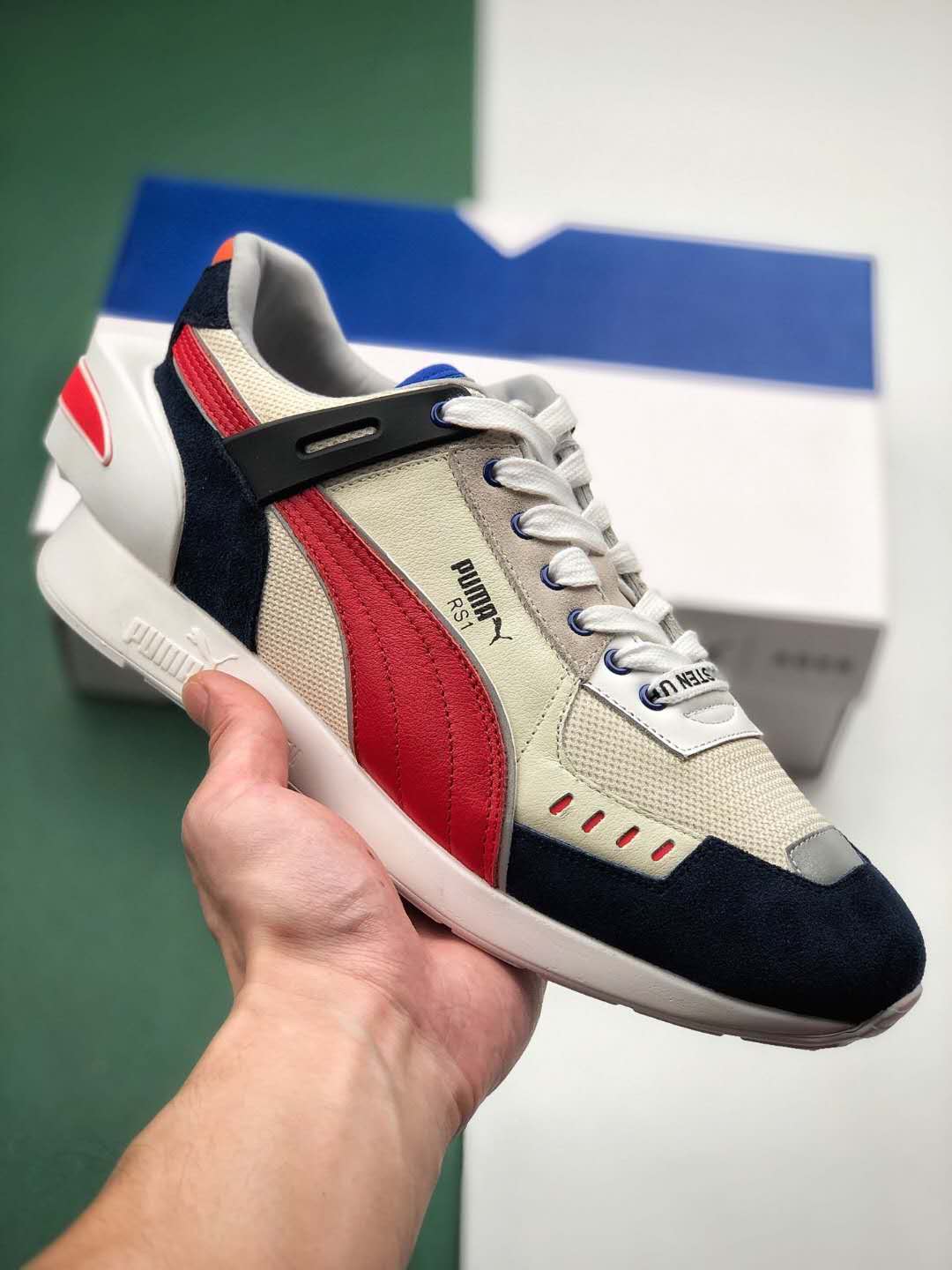Puma Ader Error x RS-1 Sneakers - White Blue Red | 369537-01