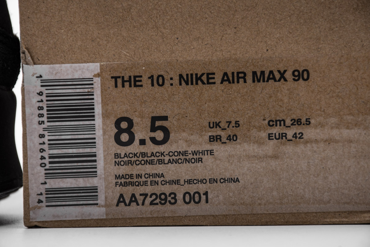 Nike Off-White X Air Max 90 'Black' AA7293-001 - Limited Edition Sneakers