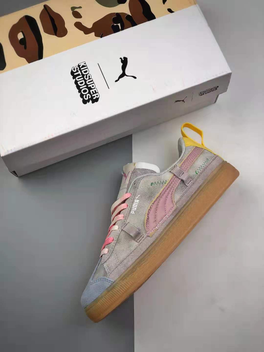 PUMA KidSuper Studios x Suede Vintage 'Lupine' 380513-01: Retro Style with a Creative Twist!